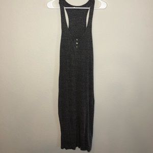 Super cute dark grey ribbed jersey dress!! Perfect for casual summer hangouts!